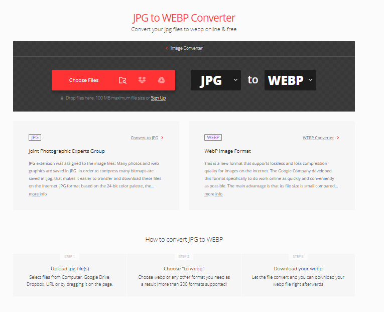 JPG To WebP Converter