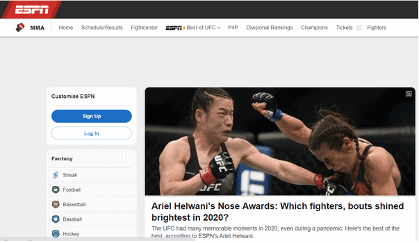 MMA Streaming Sites